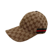 Gucci - GG Supreme Web Stripe Adjustable Baseball Hat XS