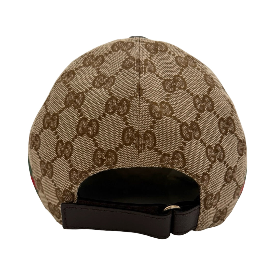 Gucci GG Supreme Web Stripe Adjustable Baseball Hat XS | FOMO