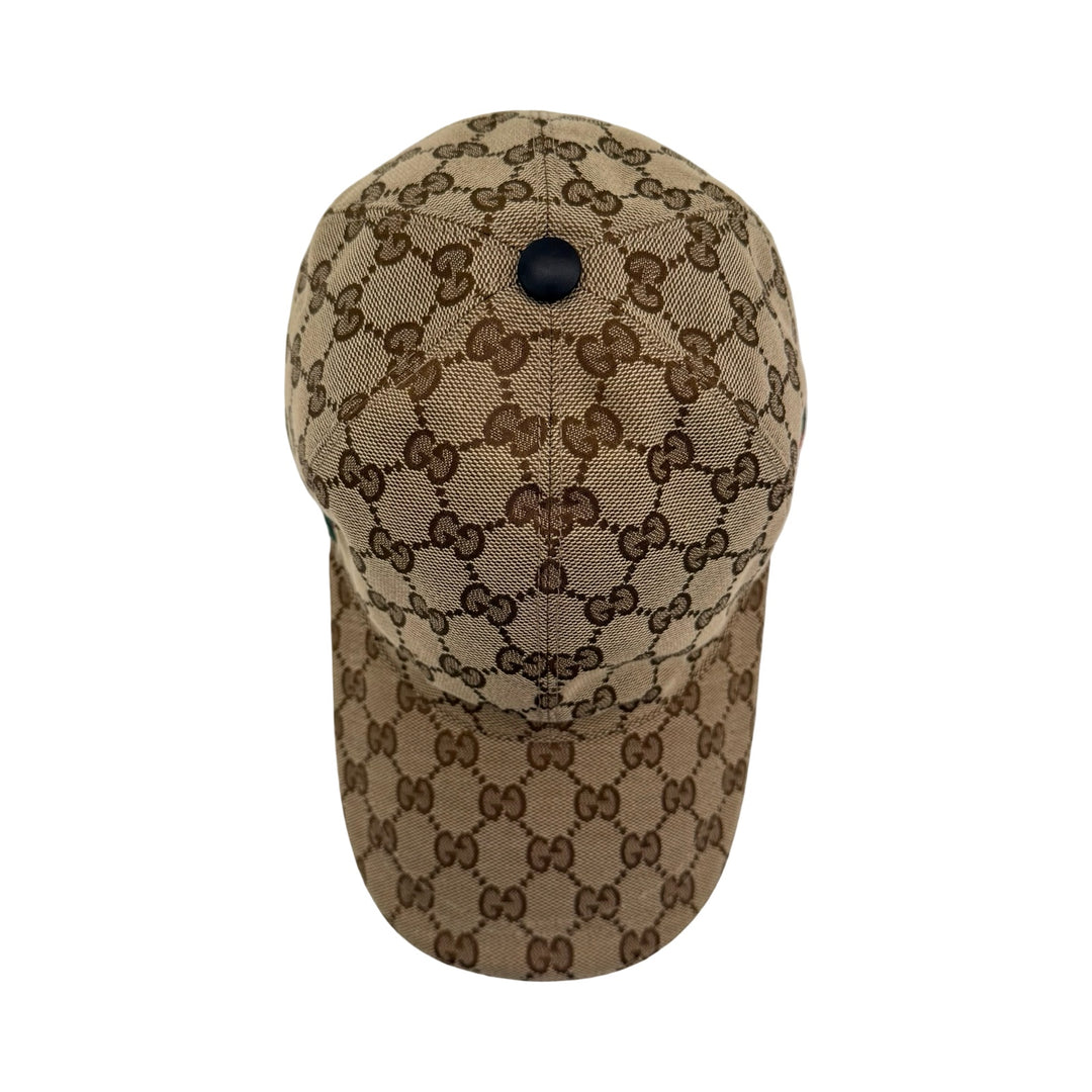 Gucci GG Supreme Web Stripe Adjustable Baseball Hat XS | FOMO