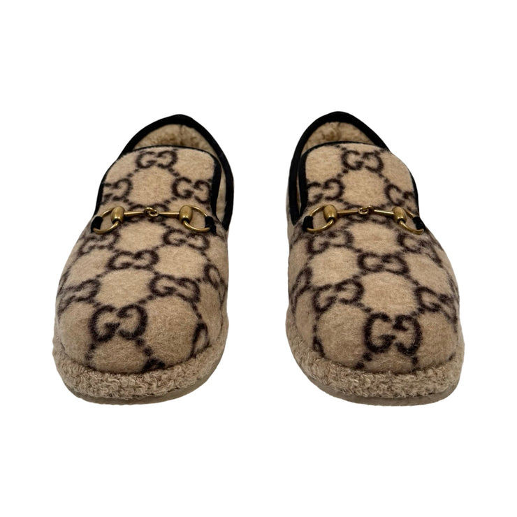 Gucci - GG Wool Fria Horsebit Loafers Unisex