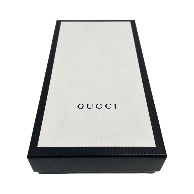 Gucci - GG Zumi Brown Grained Leather Long Zip Wallet
