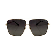 Gucci - Gold Rectangular Aviator Sunglasses