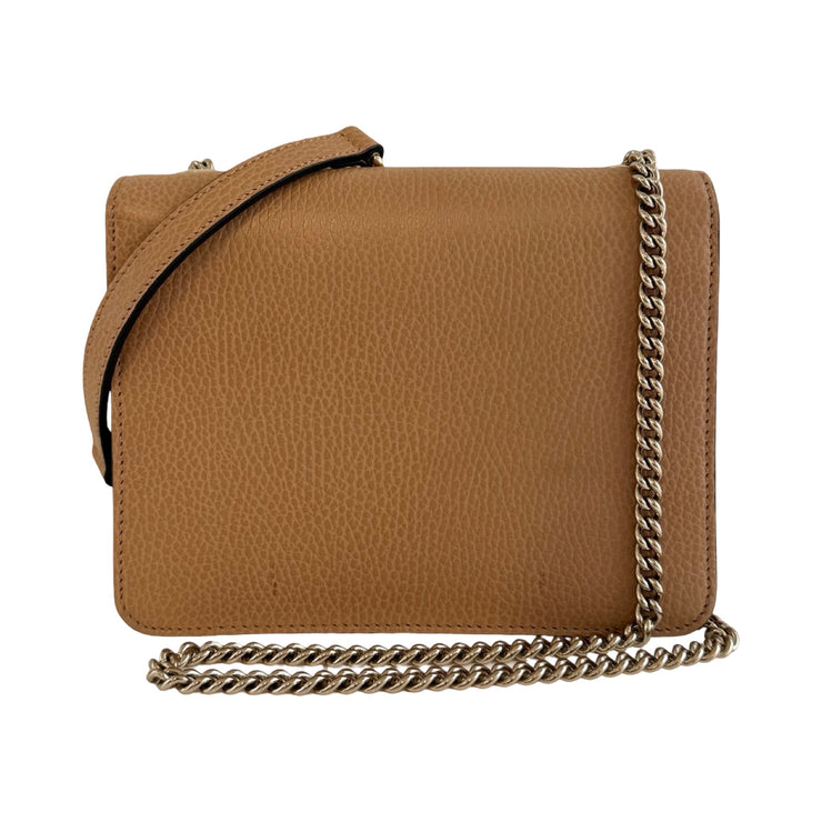 Gucci - Interlocking G Beige Leather Dollar Crossbody