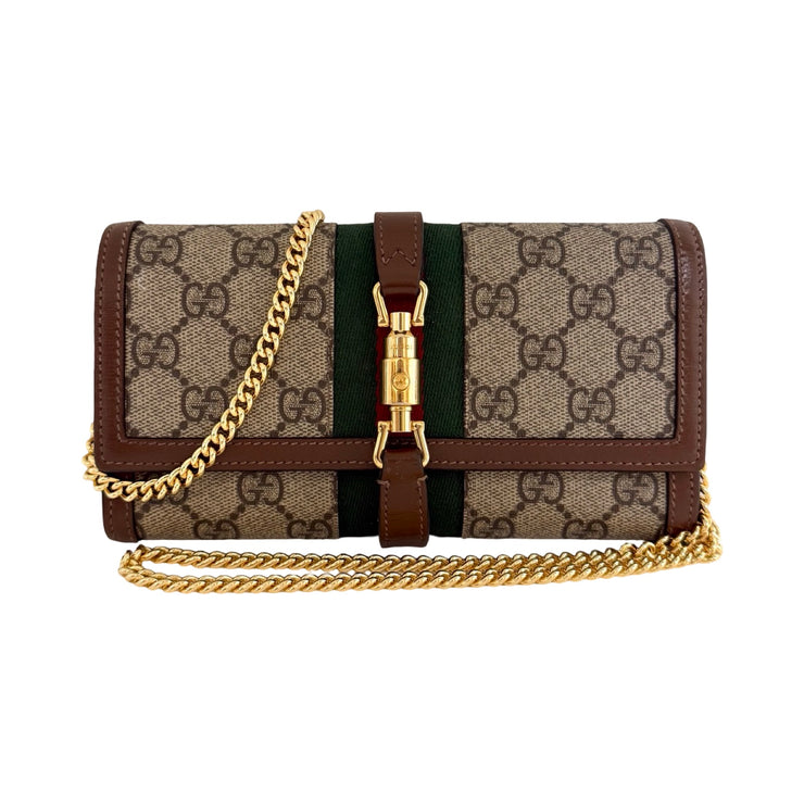 Gucci - Jackie 1961 GG Supreme Continental Wallet On Chain