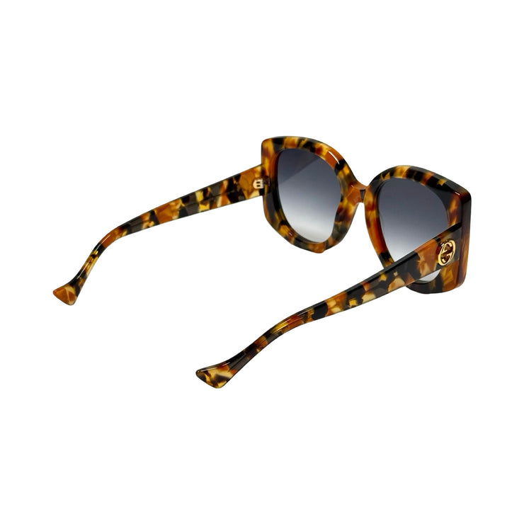 Gucci - Oversized Orange & Black Tortoise Sunglasses