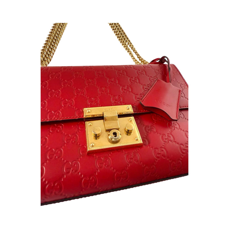 Gucci - Padlock Medium GG Red Guccissima Shoulder Bag