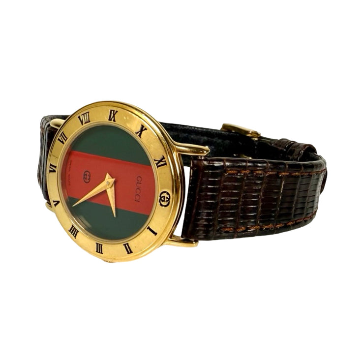 Gucci - Sherry Line Dial 3000L Quartz Watch Brown Leather