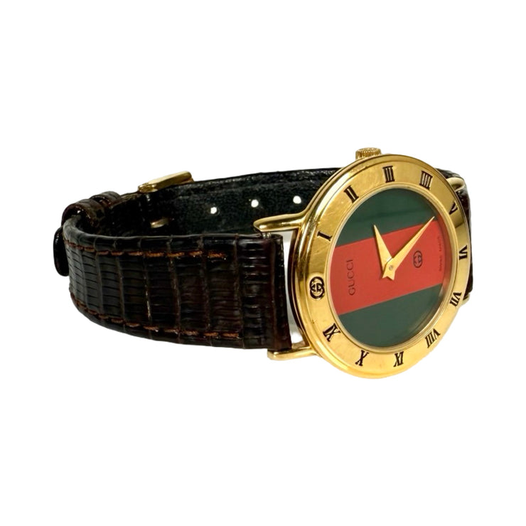 Gucci - Sherry Line Dial 3000L Quartz Watch Brown Leather
