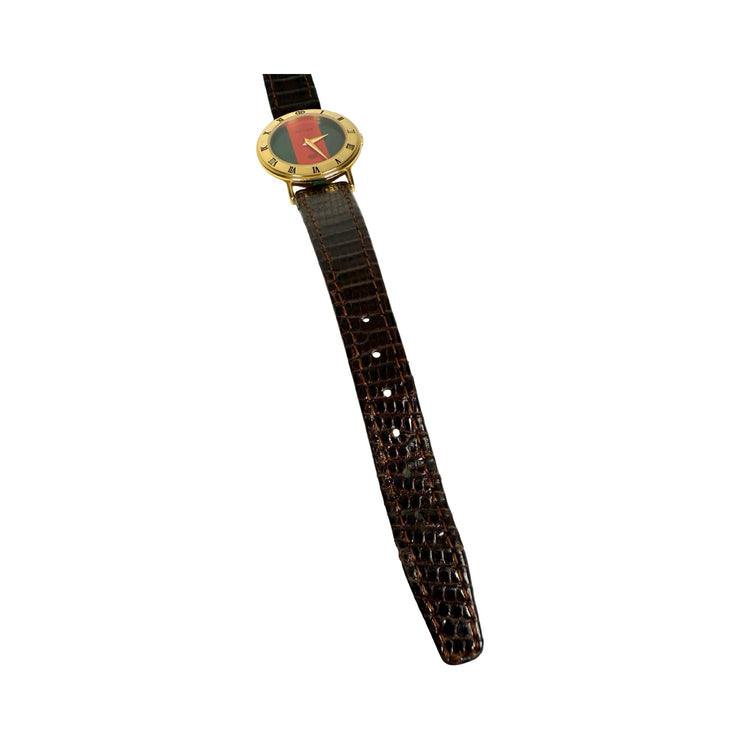 Gucci - Sherry Line Dial 3000L Quartz Watch Brown Leather