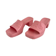 Gucci - Wild Rose Rubber Sandals 36