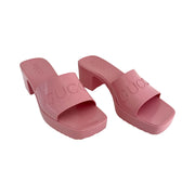 Gucci - Wild Rose Rubber Sandals 36