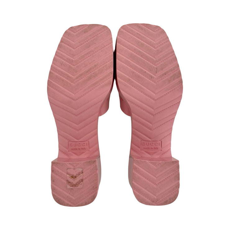 Gucci - Wild Rose Rubber Sandals 36