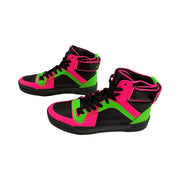 Gucci - Women's Neon Pink/Green/Black High Top Sneakers 37