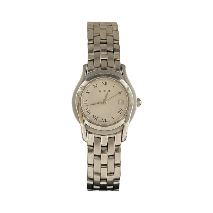 Gucci - Womens White Roman Dial 5500L Quartz SS Watch