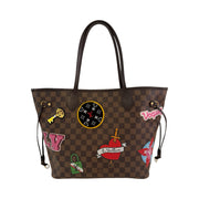 Louis Vuitton - Damier Ebene Limited Edition Patches Neverfull MM