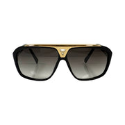 Louis Vuitton - Evidence Black & Gold Acetate Aviator Sunglasses