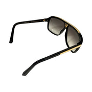 Louis Vuitton - Evidence Black & Gold Acetate Aviator Sunglasses
