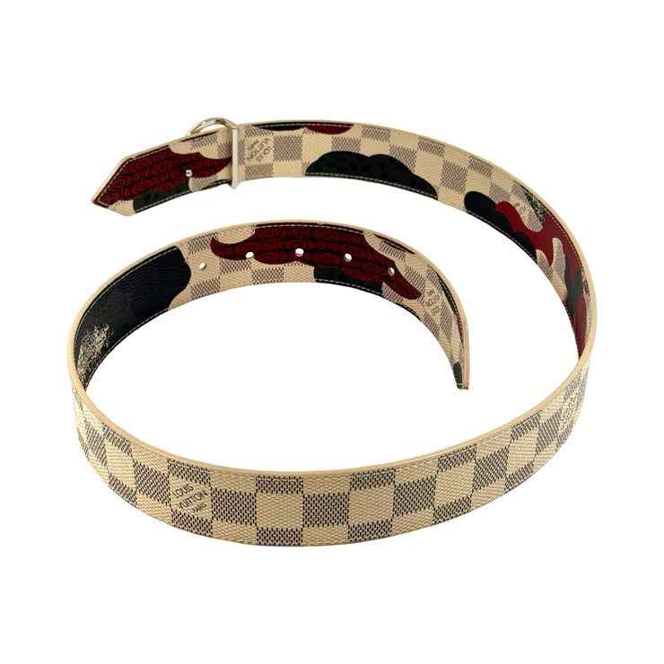 Louis Vuitton - Damier Azur Patchwork Waves Reversible Belt 90/36