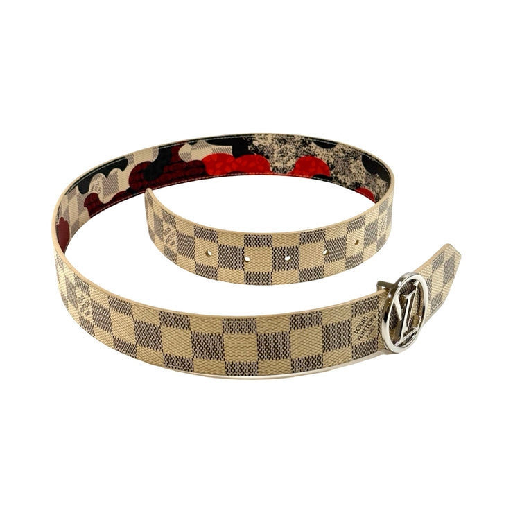 Louis Vuitton - Damier Azur Patchwork Waves Reversible Belt 90/36
