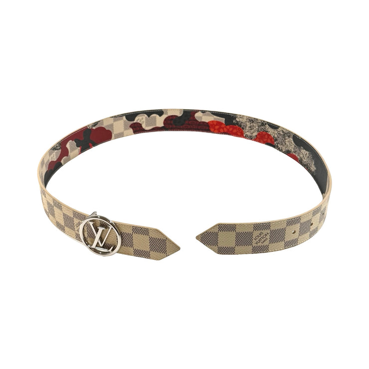 Louis Vuitton - Damier Azur Patchwork Waves Reversible Belt 90/36