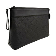 Louis Vuitton - LV Monogram Shadow Leather Pochette Voyage Souple