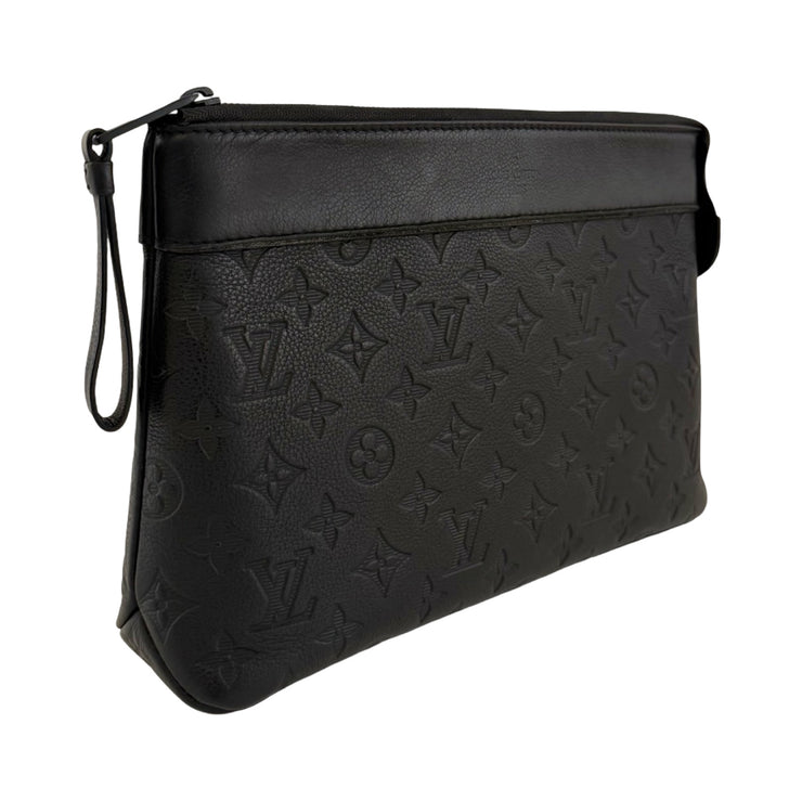 Louis Vuitton - LV Monogram Shadow Leather Pochette Voyage Souple