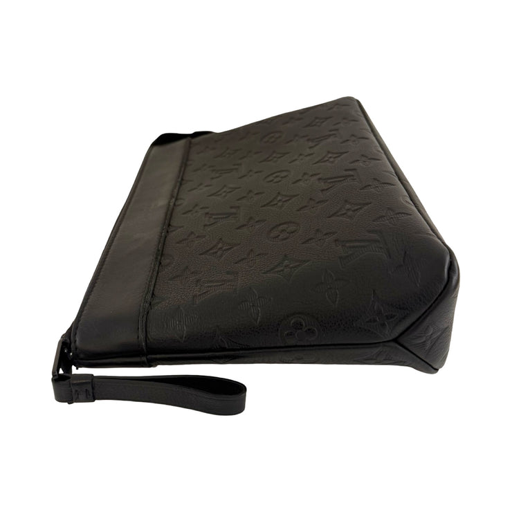 Louis Vuitton - LV Monogram Shadow Leather Pochette Voyage Souple