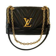 Louis Vuitton - LV New Wave MM Black Leather Chain Bag