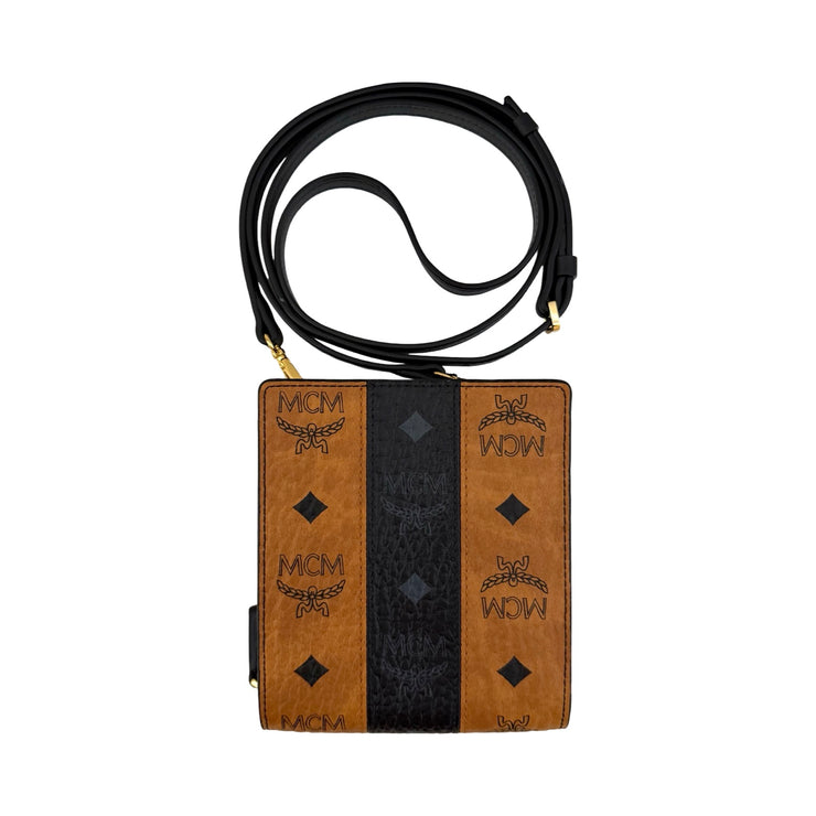 MCM - Cognac & Black Visetos Wallet On Chain