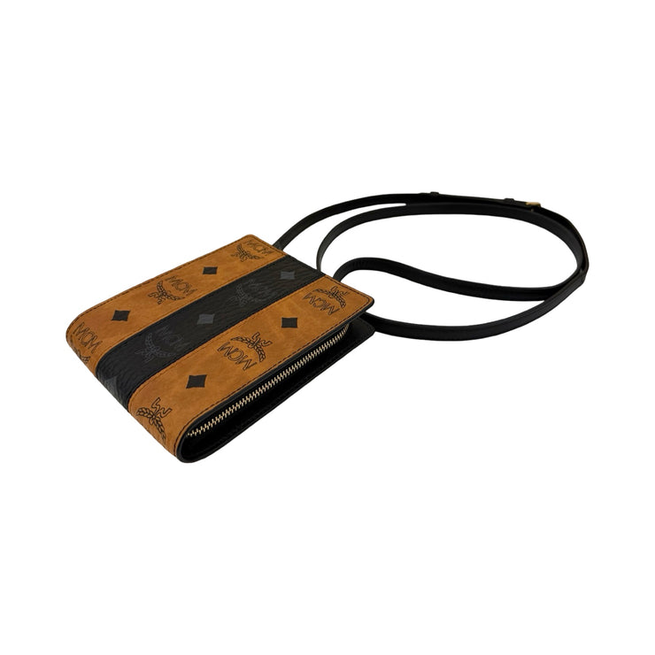 MCM - Cognac & Black Visetos Wallet On Chain