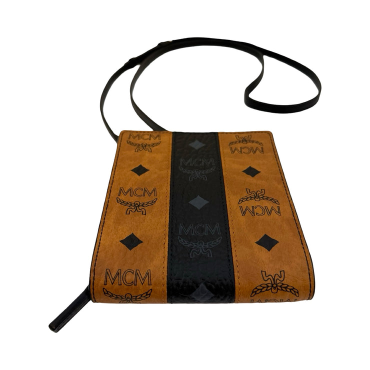 MCM - Cognac & Black Visetos Wallet On Chain