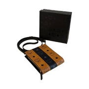 MCM - Cognac & Black Visetos Wallet On Chain