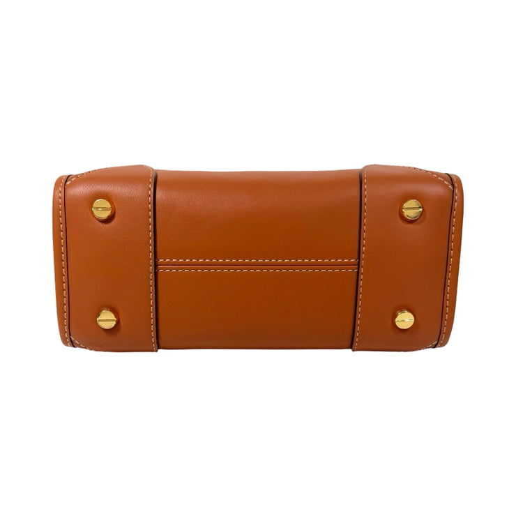 MCM - Munchen Spanish Leather Mini Tote In Cognac