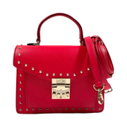MCM - Patricia Studded Red Leather Crossbody