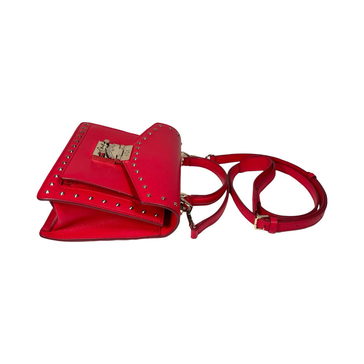 MCM - Patricia Studded Red Leather Crossbody