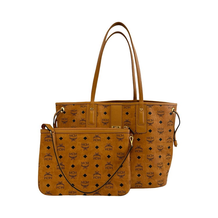 MCM - Reversible Liz Shopper Cognac Visetos Medium Tote