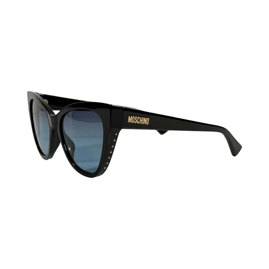 Moschino Black Studded Side Cat-Eye Sunglasses | FOMO