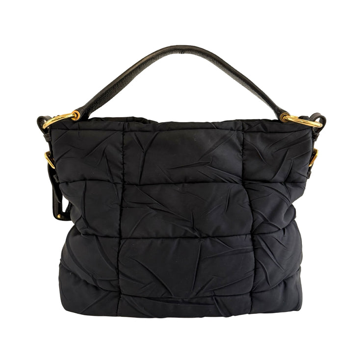 Prada - Black Tessuto Puffer Shoulder Bag