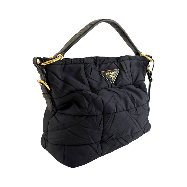 Prada - Black Tessuto Puffer Shoulder Bag