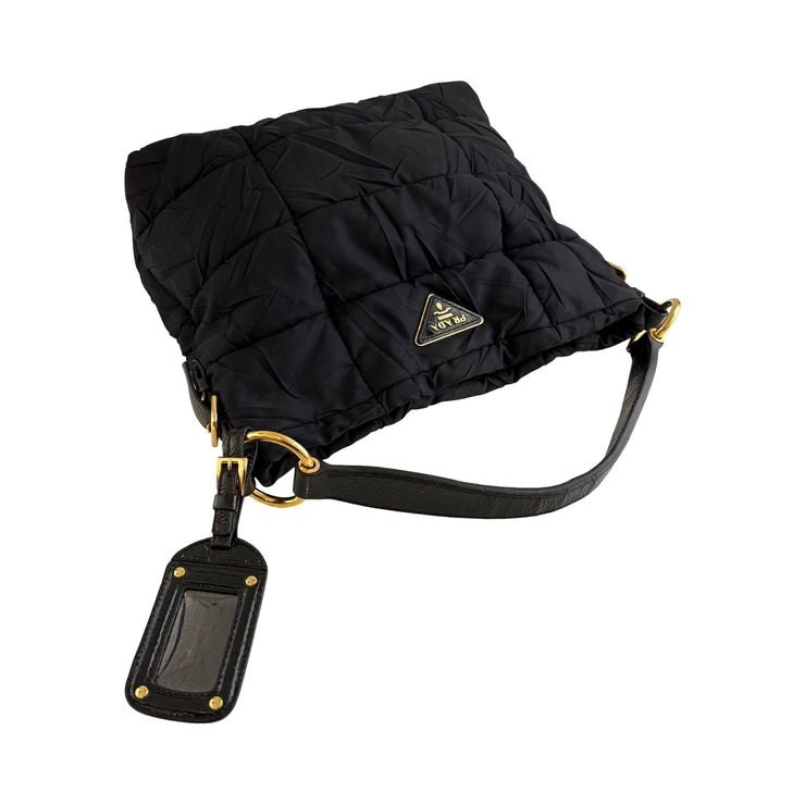 Prada - Black Tessuto Puffer Shoulder Bag