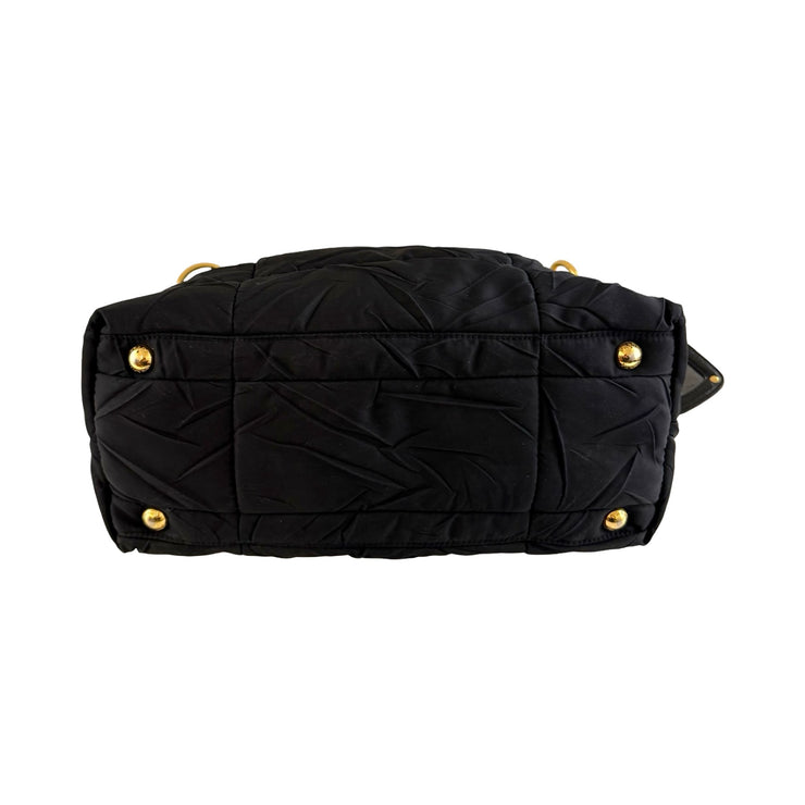 Prada - Black Tessuto Puffer Shoulder Bag