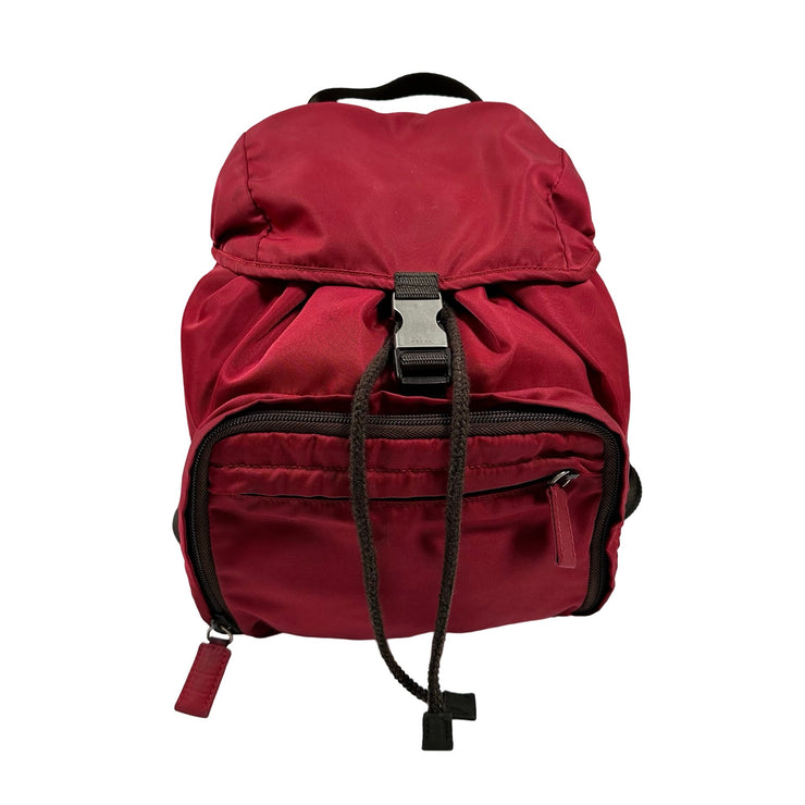 Prada - Red Tessuto Nylon Backpack