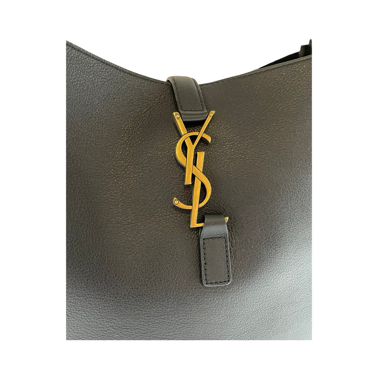 Saint Laurent - Le 5 à 7 Large Black Leather Hobo Bag