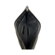 Saint Laurent - YSL Black Grain de Poudre Chevron Cassandra Pouch