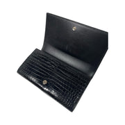 Saint Laurent - YSL Embossed Crocodile Large Cassandra Flap Wallet