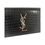 Saint Laurent - YSL Embossed Crocodile Large Cassandra Flap Wallet