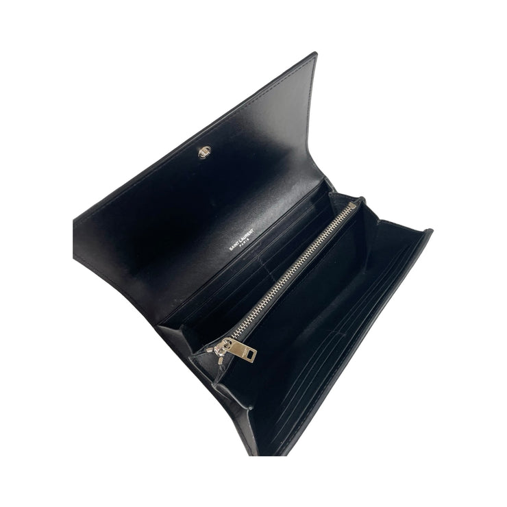 Saint Laurent - YSL Embossed Crocodile Large Cassandra Flap Wallet