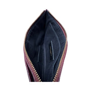 Saint Laurent - YSL Maroon Grain de Poudre Chevron Cassandra Pouch