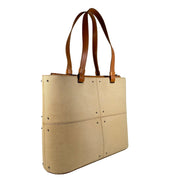 Tod's - Tan Structured Canvas & Leather Tote