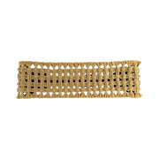Valentino Garavani - Black Leather & Raffia VLogo Belt 75/30